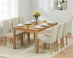 Buy The Oxford 150cm Solid Oak Dining Table With Mia Fabric Chairs At Oak Furniture Superstore Mit Bildern Esstisch Eiche Esszimmerstuhle Esstisch Ausziehbar
