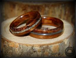 How to make a ring is easier than you might think! Bentwood Bubinga Wood Wedding Rings Glass Inlay Guitar String Inlay Bentwood Jewelry Designs Custom Handcrafted Bentwood Wood Rings