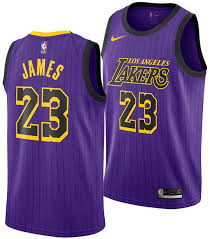 Nike Lebron James Los Angeles Lakers City Edition Swingman Jersey 2018 Big Boys 8 20 Sport Outfit Men Nike Men Los Angeles Lakers