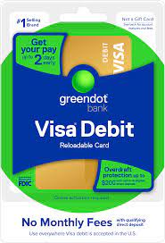 Visa Debit Card Green Dot
