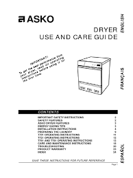 Check spelling or type a new query. Asko Dryer Instructions Clothes Dryer Washing Machine