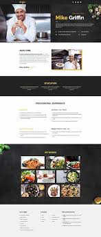 Mike Griffin Executive Chef Cv Motocms 3 Landing Page Template Food Web Design Chef Resume Landing Page