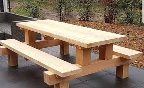 Woodworking Cool Picnic Table Made With Posts Modern In 2020 Picnic Table Wooden Picnic Tables Picnic Table Plans