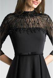 Basix Black Label Black Embellished Evening Dressa Line Gown In 2019 Evening Gowns With Sleeves Cocktail Dresses With Sleeves Fashion Dresses