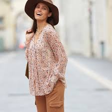 Blouse Lavalliere Imprimee Blancheporte