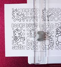 Magic cute unicorn walking on rainbow a4. Free Printable Unicorn Coloring Bookmarks Artsy Fartsy Mama