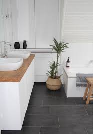 When it comes to materials, browse ceramic, porcelain, natural granite, marble, slate, and more; I Like This Colour Scheme Charcoal Textured Tiles White Walls Also Like The Ideas Of 2 Bassin Plenty O Grey Bathroom Floor Grey Flooring Grey Floor Tiles