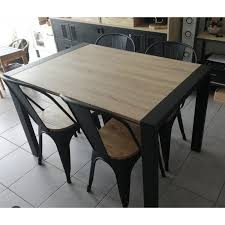 Chaise Industrielle De Salle A Manger Assise Bois Inspiree Tolix