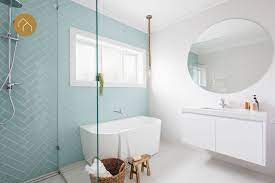 handgevormde placide glans licht blauwe 7 5x30 wandtegels mincio badkamer badkamer styling badkamerideeen