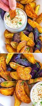 Roasted Fingerling Potatoes With Craveable Sauce Recipe Roasted Fingerling Potatoes Fingerling Potatoes Recipes
