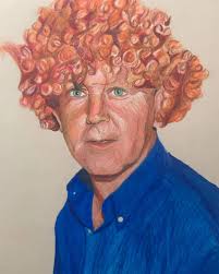 Study of the Artists great uncle. He farmed into his eighties and never  retired. His nose is attributed to being kicked in the face by a horse when  he was much younger