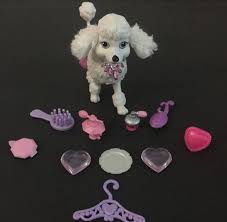 mattel barbie fairytale pets poodle dog 3 034 white fluffy with extras free ship ebay poodle dog mattel barbie poodle