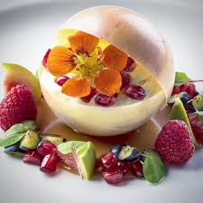 Cookniche On Instagram White Chocolate Sphere Pomegranate Calvados Cream Caramel Sauce By Lazy Artichoke Cook Molecular Gastronomy Food Food Science