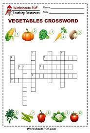 Download or print daily printable crossword puzzles for free. Vegetables Crossword Dowload Pdf Free Worksheets Pdf