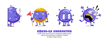 blå coronavirus tecknad emoji uppsättning - Ladda ner gratis vektorgrafik, arkivgrafik och bilder
