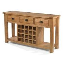 Hello, this wine rack table features a well executed design with neat welds. Paloma Oak Console Hall Table With Wine Rack Sale Now On