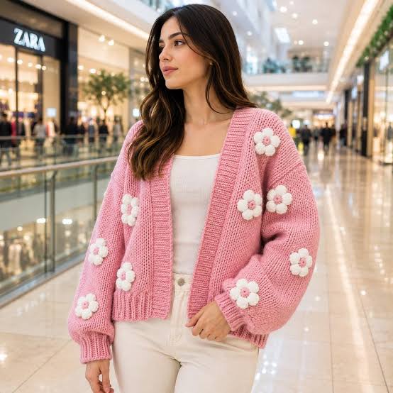 3d Daisy Cardigan - Etsy UK