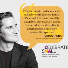 It should come as no surprise that @andrewousley of @deathofclassical and  @unisonmedia loves chamber music. And