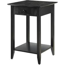 Side table with drawer and shelf, description: American Heritage End Table With Drawer Shelf Black Breighton Home Target