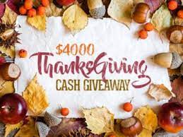 Початок | news & events | thanksgiving instagram and facebook giveaway 2019. 4 000 Thanksgiving Cash Giveaway