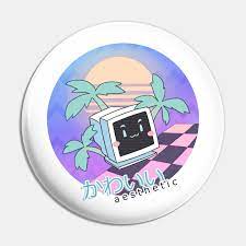 When future funk meets the kawaii aesthetic. Kawaii A E S T H E T I C Vaporwave Pin Teepublic