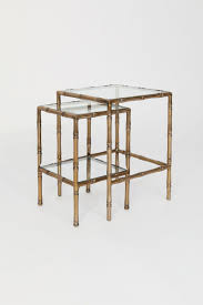 Satztische Aus Glas Goldfarben Home All H M De Beistelltisch Metall Wohnzimmertische Satztische