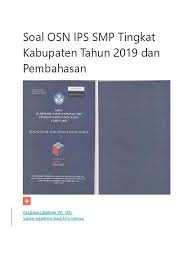 Petunjuk teknis » ips mata pelajaran : Kunci Jawaban Soal Osn Ips Smp Tingkat Provinsi 2019 Jurnal Doc