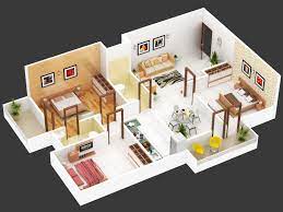 Atifkhan223 I Will Make Isometric 3d Render Floor Plan For 10 On Fiverr Com Simple House Design House Construction Plan Small House Design Plans