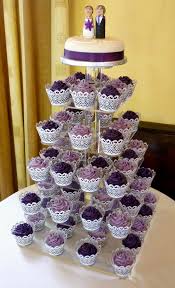 Purple Wedding Cupcake Tower White Wedding Cupcakes Cupcake Tower Wedding Wedding Cupcakes