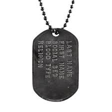 Black Personalize Dog Tag Rustic Cool Army Man Neckacle Dog Tag Necklace Dog Tags Personalized Dog Tags