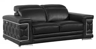 Get the latest in furniture. Buy Global United U692 Black Sofa Loveseat And Chair Set 3 Pcs In Black Genuine Leather Online