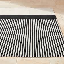 These rugs are reversible allowing you to have two different looks in a matter of seconds. Rowan Striped Black White Outdoor Rug 5 X8 Reviews Cb2