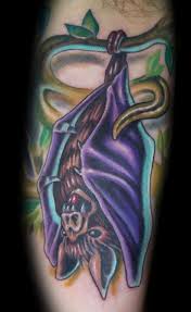 Upside Down Bat Tattoo By Marvin Silva Tattoonow