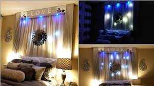 Diy Over The Bed Wall Decor With Lightings Wall Decorating Ideas For Bedrooms Youtube
