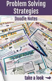 Math Problem Solving Strategies Doodle Notes Video In 2020 Math Problem Solving Strategies Problem Solving Strategies Doodle Notes