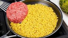 Just add ground meat to the pasta! Incredibly simple and delicious ...