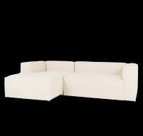 Deco wood Sofá de 4 plazas con chaise longue izquierdo color blanco roto de  250x175cm Venta caliente | Hogar y jardín