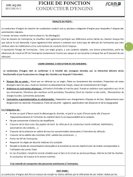 On trouve des conducteurs routiers soit dans les sociétés qui produisent les biens à transporter, soit dans des sociétés dédiées au transport de marchandises. Fiche De Poste Conducteur De Travaux Electricite
