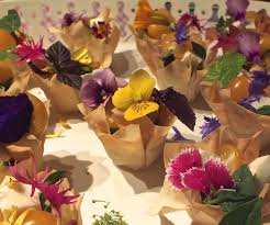 Why should you harvest and use these flowers? Floral Canapes From Maddocks Farm Organics