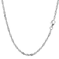 Mens 20 inch sterling silver rope chain