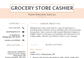 Personal banker example personal banker resume. Cashier Cover Letter Example Resume Genius