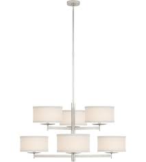 Visual Comfort Ks5070bsl L Kate Spade New York Walker 6 Light 41 Inch Burnished Silver Leaf Two Tier Chandelier Ceiling Light Medium