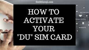 Take out your sim card. How To Activate Your Du Sim Card