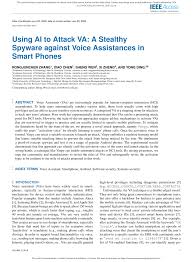However, most of these have to be purchased and have very low reviews, suggesting. Pdf Using Ai To Attack Va A Stealthy Spyware Against Voice Assistances In Smart Phones