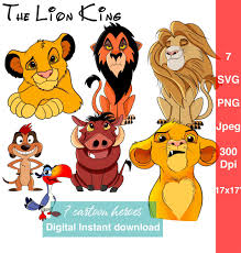 Layered Svg Set Lion King Svg Simba Clipart Baby Lion Timon Etsy In 2020 Lion King Disney Canvas Art Disney Canvas