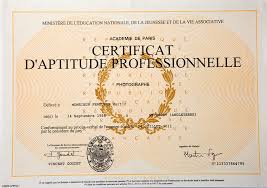 Le certificat d'aptitude professionnelle est prolongé pour une durée de 5 ans. Certificat D Aptitude Professionnelle