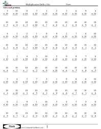 Printable multiplication worksheets and multiplication timed tests for every grade level, including multiplication facts multiplication worksheets for learning multiplication by factors of 10. Multiplication Worksheets Free Distance Learning Worksheets And More Commoncoresheets