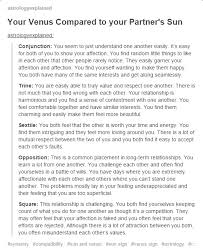 your venus compared to your partners sun astrology pisces