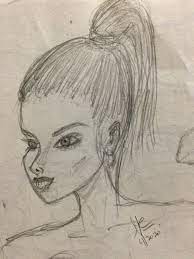 Rough Sketch Face Drawing Watercolor Artist Figure Drawing