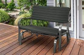 Best outdoor mesh patio double glider with tempered glass attached table. Top 10 Best Outdoor Glider Benches Outdoor Glider Benches For Sale Glider Chair